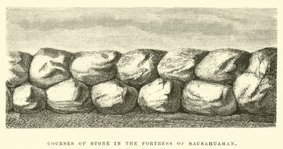 Cours de pierre dans la forteresse de Sacsahuaman - Edouard Riou